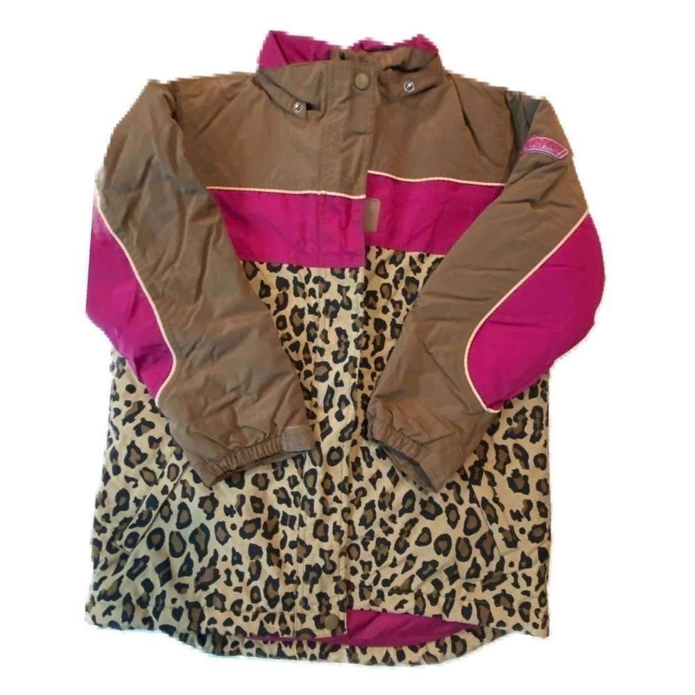 GIRLS ANIMAL Print Insulated All Weather Coat Size L (10-12)